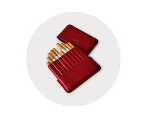 Cigarrera de cuero par 10 cigarros T0024/10AMCG
