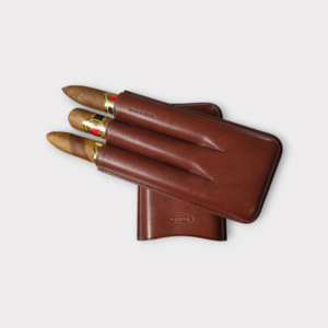 Purera de piel color avellana para tres robustos Talla Toro