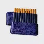 cigarrera azul coco Cigarrera de cuero para 10 cigarros T0024/10AZCP
