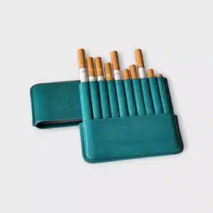 cigarrera turquesa vaqueta Cigarrera de cuero para 10 cigarros T0024/10 TURV