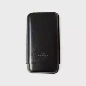 a black case with a logo