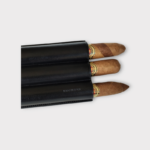 Purera de piel color negro para tres Partagas o similares